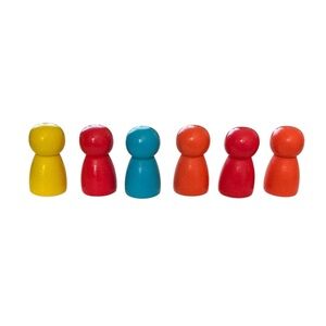 Colorful Wooden Peg Dolls Set (6)